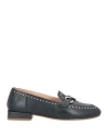 Lorenzo Mari Woman Loafers Midnight Blue Size 8 Leather
