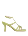 Lorenzo Mari Woman Sandals Light Green Size 8 Soft Leather