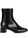Lorenzo Mari Zip-up Leather Ankle Boots In Black