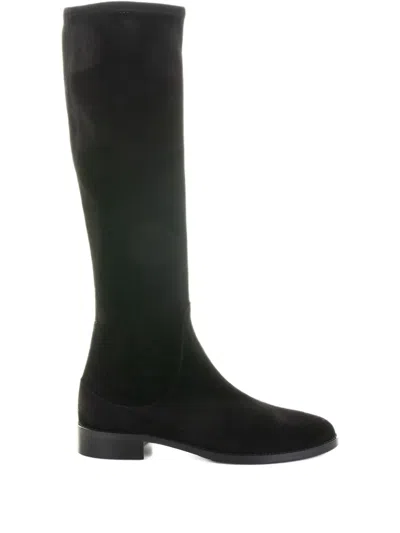 Lorenzo Masiero Suede Zip-fastening Boots In Black