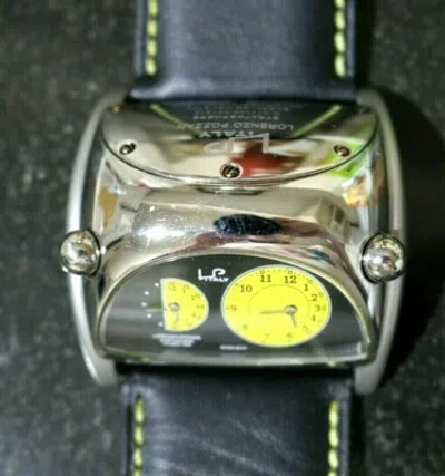 Pre-owned Lorenzo Pozzan Lp  Men Watch Italy 3d Stratosphere Swiss Movement Dual Time.