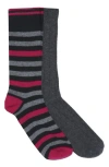 Lorenzo Uomo 2-pack Dress Socks In Charcoal