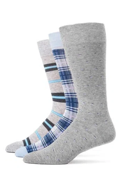 Lorenzo Uomo 3-pack Assorted Dress Socks In Multi