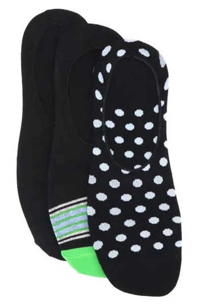 Lorenzo Uomo 3-pack Fashion No-show Socks In Blue