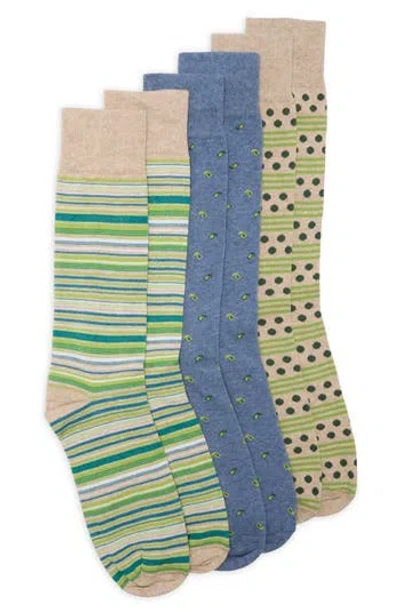 Lorenzo Uomo 3-pack Multistripe Dress Socks