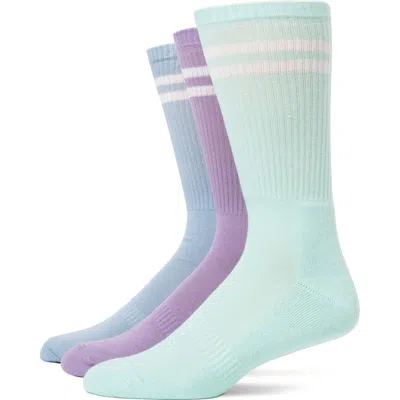 Lorenzo Uomo Assorted 3-pack Crew Socks In Multi