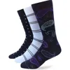 Lorenzo Uomo Assorted 3-pack Crew Socks In Multi
