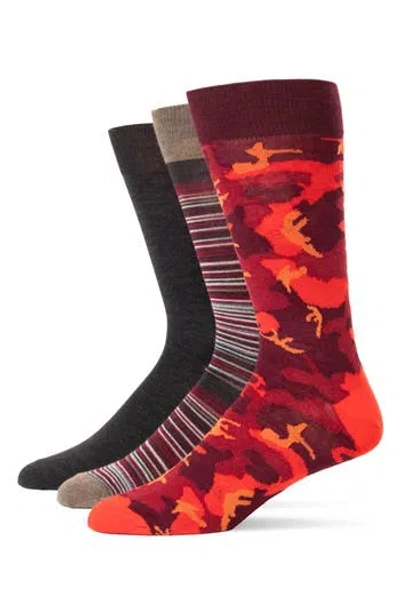 Lorenzo Uomo Assorted 3-pack Italian Merino Wool Blend Dress Socks In Multi
