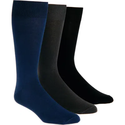 Lorenzo Uomo Assorted 3-pack Cotton Blend Dress Socks In Multi