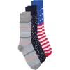 Lorenzo Uomo Assorted 3-pack Crew Socks In Multi