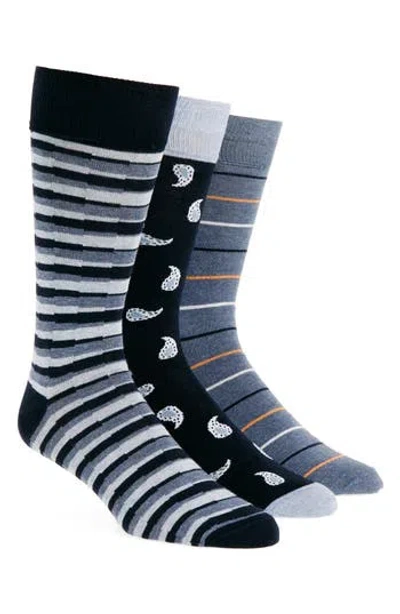 Lorenzo Uomo Assorted 3-pack Crew Socks In Multi