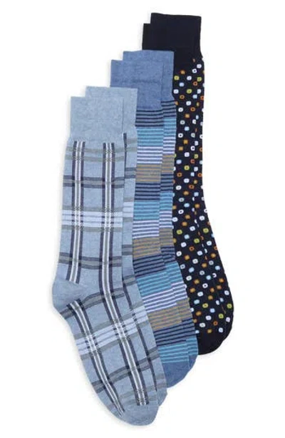 Lorenzo Uomo Assorted 3-pack Dress Socks In Multi