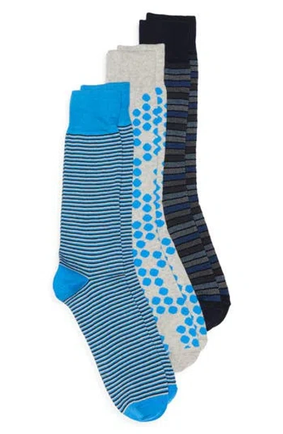 Lorenzo Uomo Assorted 3-pack Dress Socks In Multi