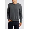Lorenzo Uomo Merino Wool & Cashmere Crewneck Sweater In Charcoal