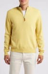 Lorenzo Uomo Quarter Zip Wool & Cashmere Sweater In Tuscan Sun