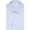 Lorenzo Uomo Trim Fit Basketweave Cotton Dress Shirt In Light Blue
