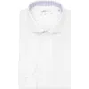 Lorenzo Uomo Trim Fit Basketweave Cotton Dress Shirt In White