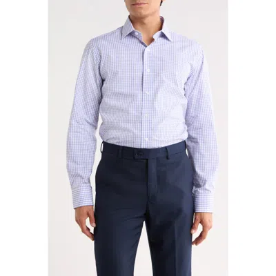 Lorenzo Uomo Trim Fit Box Check Dress Shirt In Blue