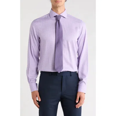 Lorenzo Uomo Trim Fit Check Dress Shirt In Pink