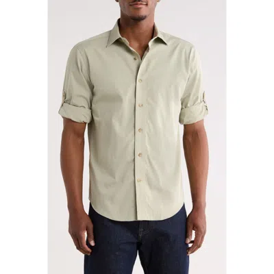 Lorenzo Uomo Trim Fit Cotton Dress Shirt In Multi