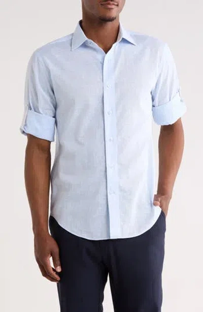 Lorenzo Uomo Trim Fit Cotton Dress Shirt In Multi