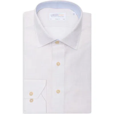 Lorenzo Uomo Trim Fit Cotton Dress Shirt In White