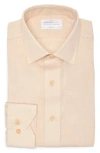 Lorenzo Uomo Trim Fit Dress Shirt In Tan