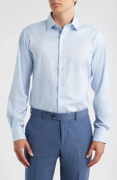 Lorenzo Uomo Trim Fit Houndstooth Check Stretch Cotton Dress Shirt