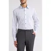 Lorenzo Uomo Trim Fit Paisley Cotton Dress Shirt In White