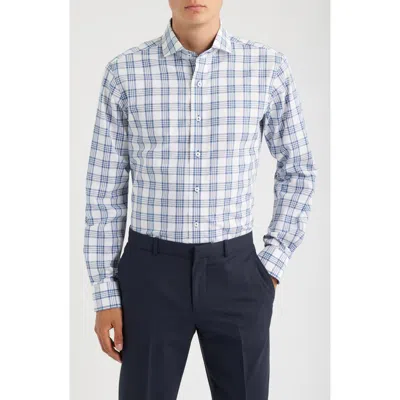 Lorenzo Uomo Trim Fit Plaid Cotton Dress Shirt In Multi