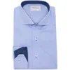 Lorenzo Uomo Trim Fit Solid Cotton Dress Shirt In Light Blue