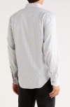 Lorenzo Uomo Trim Fit Stripe Textured Stretch Dress Shirt In White