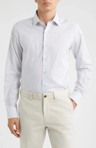 Lorenzo Uomo Trim Fit Tattersall Check Cotton Twill Dress Shirt