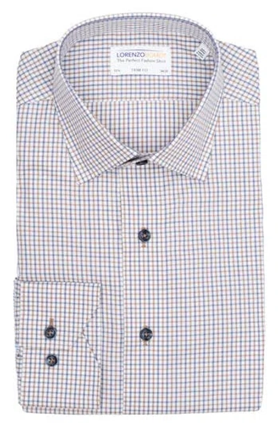 Lorenzo Uomo Trim Fit Tattersall Check Print Dress Shirt In Multi