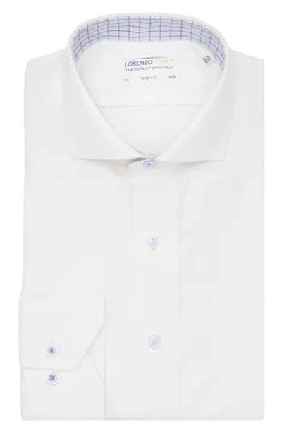 Lorenzo Uomo Trim Fit Textured Cotton Dress Shirt