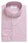 LORENZO UOMO WINDOWPANE CHECK TRIM FIT DRESS SHIRT