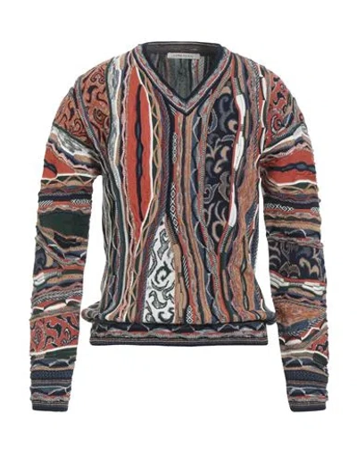 Lorenzoni Man Sweater Camel Size 42 Virgin Wool, Acrylic, Polyamide In Brown