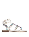 Loretta By Loretta Woman Sandals White Size 8 Textile Fibers In White