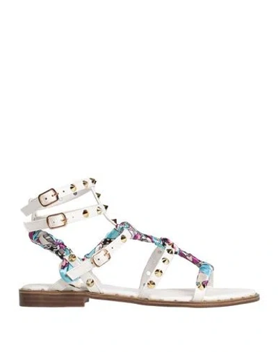 Loretta By Loretta Woman Sandals White Size 8 Textile Fibers