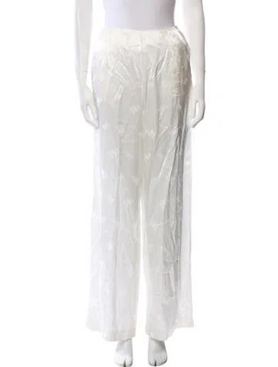 Pre-owned Loretta Caponi 2025 Wide Leg Pants W/ Tags In White