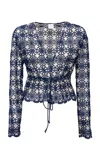 Loretta Caponi Alessandra Macrame Cotton Top