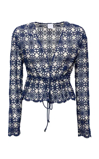 Loretta Caponi Alessandra Macrame Cotton Top
