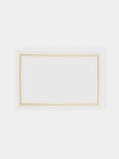 Loretta Caponi Arrows Hand-embroidered Cotton Bath Mat