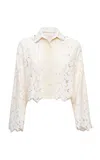 Loretta Caponi Assia Lace Macrame Top