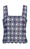 Loretta Caponi Ava Macrame Cotton Top