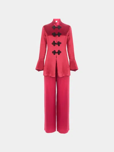 Loretta Caponi Azalea Silk Pajama Set Size: M