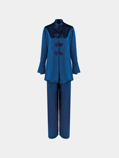 Loretta Caponi Azalea Silk Pajama Set Size: S