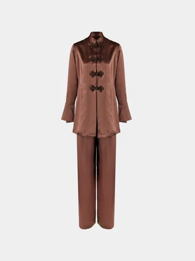Loretta Caponi Azalea Silk Pajama Set Size: S