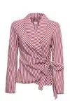 Loretta Caponi Calypso Pinstripe Top