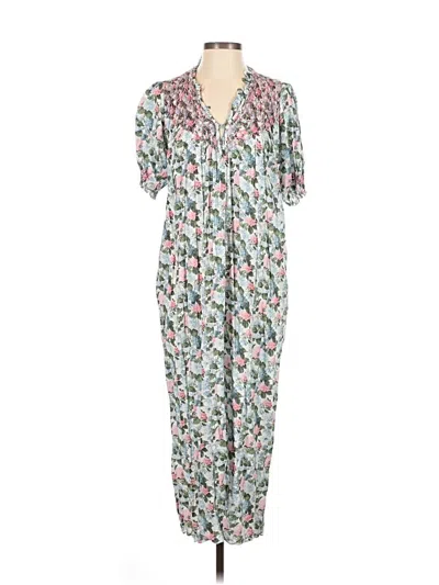 Pre-owned Loretta Caponi Casual Dress In Green